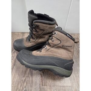 Columbia Boots Mens 7M Cascadian Summit Snow Brown Black Leather Water Resistant